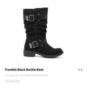 Rocket Dog Trumble Black Buckle Boots 7.5